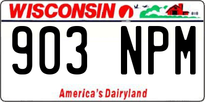 WI license plate 903NPM