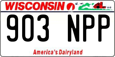 WI license plate 903NPP