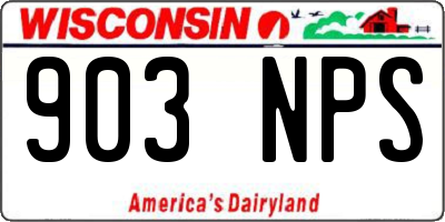 WI license plate 903NPS