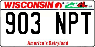 WI license plate 903NPT