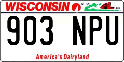 WI license plate 903NPU