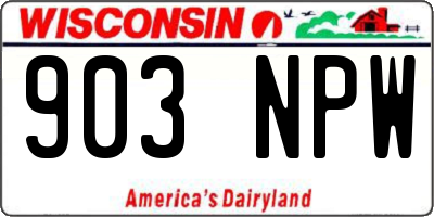 WI license plate 903NPW