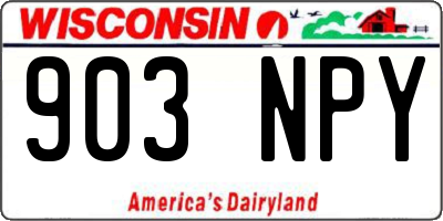 WI license plate 903NPY