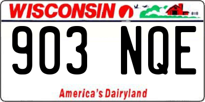 WI license plate 903NQE