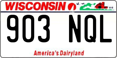 WI license plate 903NQL