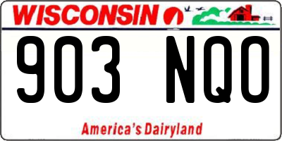 WI license plate 903NQO