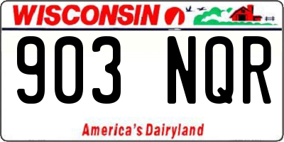 WI license plate 903NQR