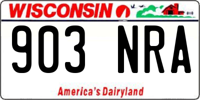WI license plate 903NRA