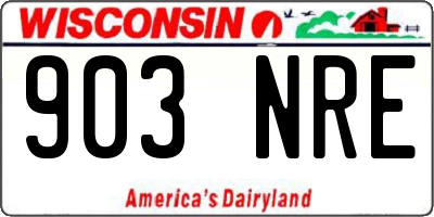 WI license plate 903NRE