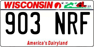 WI license plate 903NRF