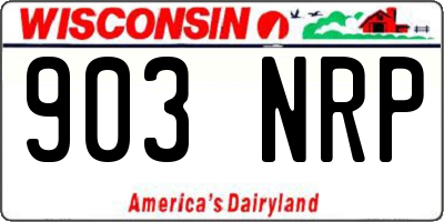 WI license plate 903NRP