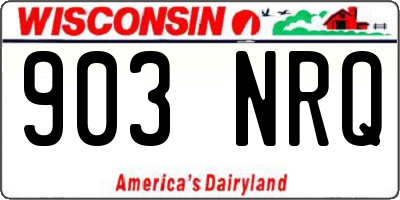 WI license plate 903NRQ