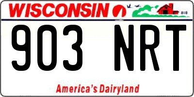 WI license plate 903NRT