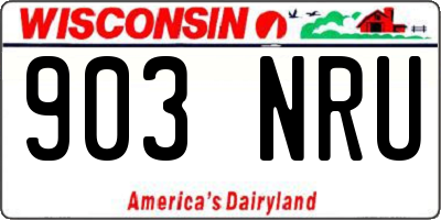WI license plate 903NRU