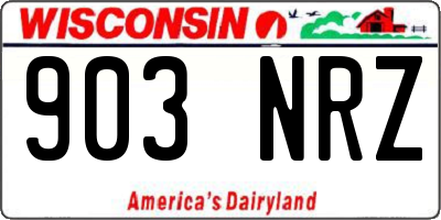 WI license plate 903NRZ