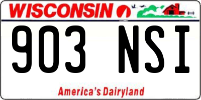 WI license plate 903NSI