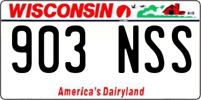 WI license plate 903NSS