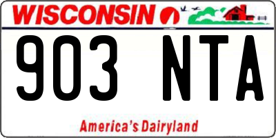 WI license plate 903NTA