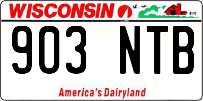 WI license plate 903NTB