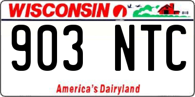 WI license plate 903NTC