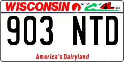 WI license plate 903NTD
