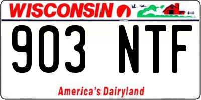 WI license plate 903NTF