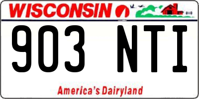 WI license plate 903NTI