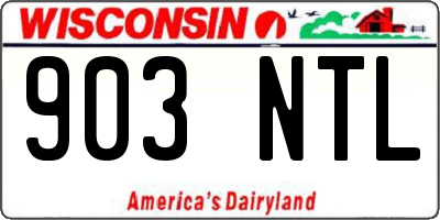 WI license plate 903NTL