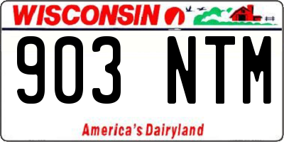 WI license plate 903NTM
