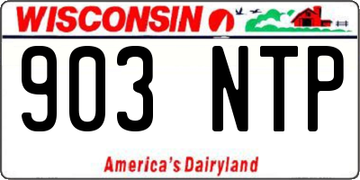WI license plate 903NTP