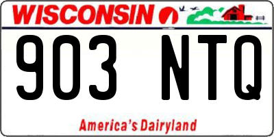 WI license plate 903NTQ
