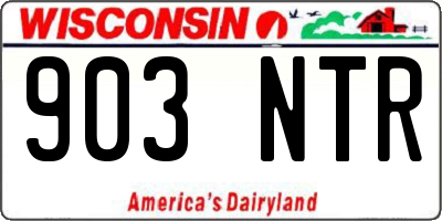 WI license plate 903NTR