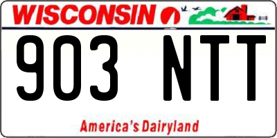 WI license plate 903NTT