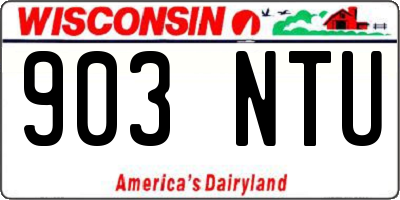 WI license plate 903NTU