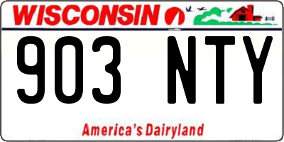 WI license plate 903NTY
