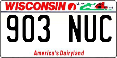 WI license plate 903NUC