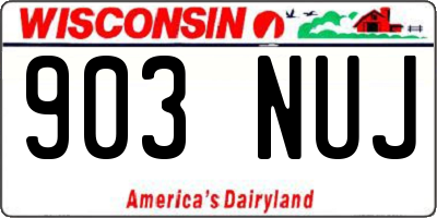 WI license plate 903NUJ