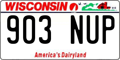 WI license plate 903NUP