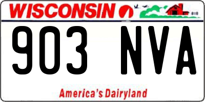 WI license plate 903NVA