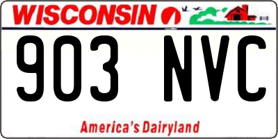 WI license plate 903NVC