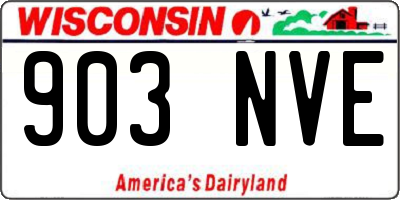WI license plate 903NVE