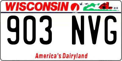 WI license plate 903NVG