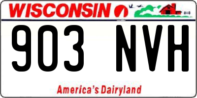 WI license plate 903NVH