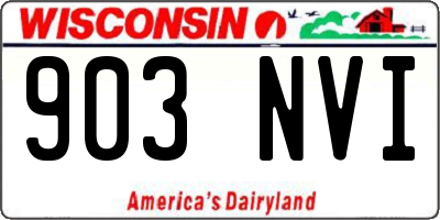 WI license plate 903NVI
