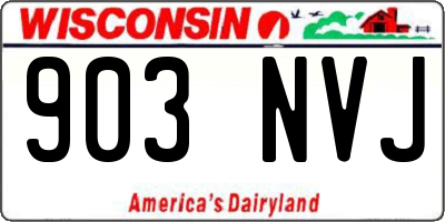 WI license plate 903NVJ