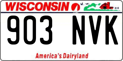 WI license plate 903NVK