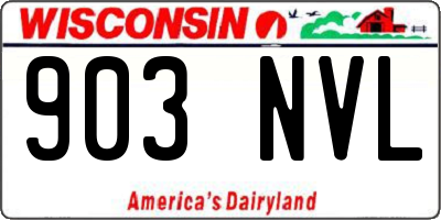 WI license plate 903NVL