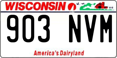 WI license plate 903NVM
