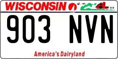WI license plate 903NVN