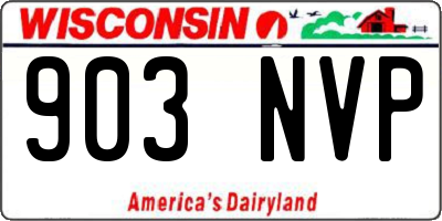WI license plate 903NVP